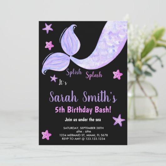 第5回マーメイド誕生日招待状 招待状 (スタンド正面)