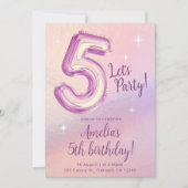 第5回レインボーバルーン誕生日パーティー 招待状 (正面)