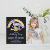 第5回レインボーユニコーン誕生日招待状写真 招待状 (スタンド正面)