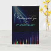 第5回従業員記念日の空おめでとうございます カード (黄色い花)