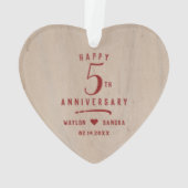 第5回木材ギフト結婚記念日 オーナメント (裏面)