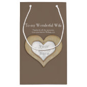 第5回木結婚の記念写真抱き枕 スモールペーパーバッグ (裏面)