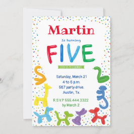 第5回生誕動物のバルーン招待 招待状