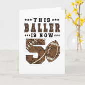 第5回誕生日ギフトサッカー選手5歳の少年 カード (黄色い花)