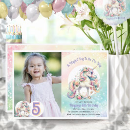 第5回5回ユニコーンパステルラジアントレインボーフォト 招待状
