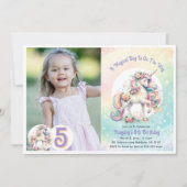 第5回5回ユニコーンパステルラジアントレインボーフォト 招待状 (正面)