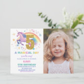 第5回Unicorn誕生日招待状と写真 招待状 (スタンド正面)