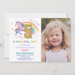 第5回Unicorn誕生日招待状と写真 招待状