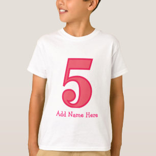 第5女の子は、名前をここに加えます Tシャツ