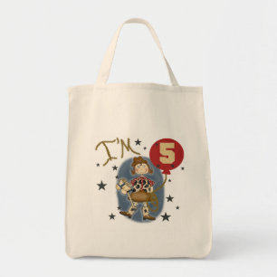 第5女性のカーボーイ誕生日Tシャツとギフト トートバッグ