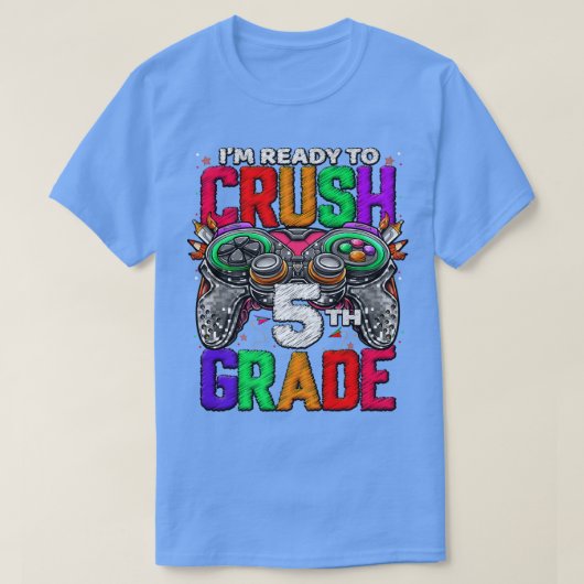 第5学年レベルのアンロックされたゲーム5学年に戻る Tシャツ (デザイン正面)