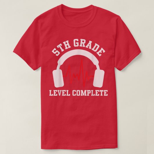 第5学年レベル修了5学年の初等卒業 Tシャツ (デザイン正面)
