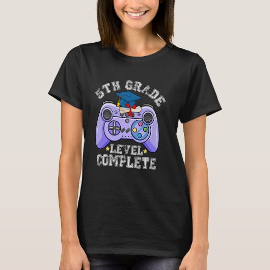 第5学年レベル完全卒業ゲームクラス2 Tシャツ (正面)