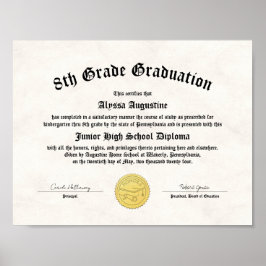 第5学年8学年ホームスクール卒業証書の授与 ポスター