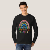 第5学年Bunnies Eggs Boho Rainbow Happy E Tシャツ (正面フル)
