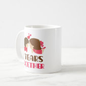 第5彼女のための記念日のギフト コーヒーマグカップ (正面左)