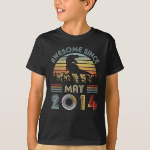 第5恐竜の誕生日の男の子5歳の2014年5月 Tシャツ