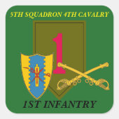 第5戦隊第4騎兵第1歩兵第1連隊シール スクエアシール (正面)