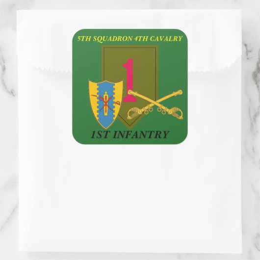 第5戦隊第4騎兵第1歩兵第1連隊シール スクエアシール (バッグ)