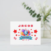 第5日救付誕生日球と星S01H 案内ポストカード (スタンド正面)