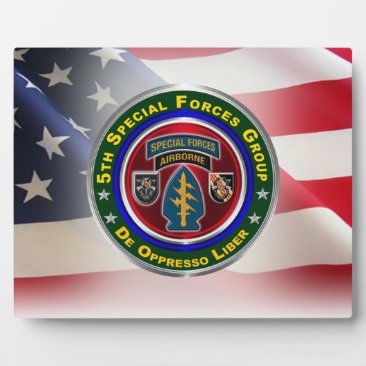 第5期特殊部隊グループ(空挺部隊) フォトプラーク (正面)