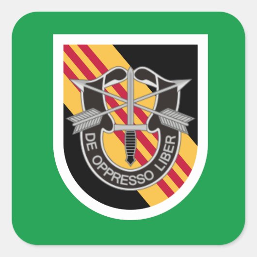 第5期特殊部隊グループBERET FLASH/DUI スクエアシール (正面)