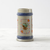 第5木製記念日の結婚記念日 ビールジョッキ (中央)
