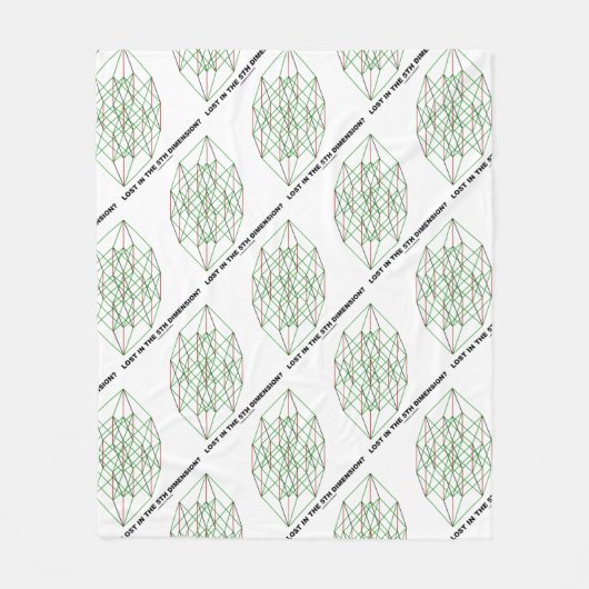 第5次元で失ったか。 幾何学の立方体のユーモア フリースブランケット (正面)