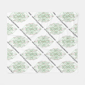 第5次元で失ったか。 幾何学の立方体のユーモア フリースブランケット (正面(横))