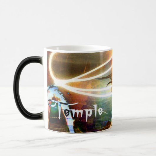 第5次元の火Mug2の黒か変形させること モーフィングマグカップ (左)