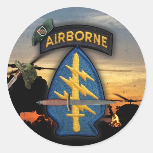 第5次特殊部隊グリーンベレッツlrps nam ラウンドシール (正面)