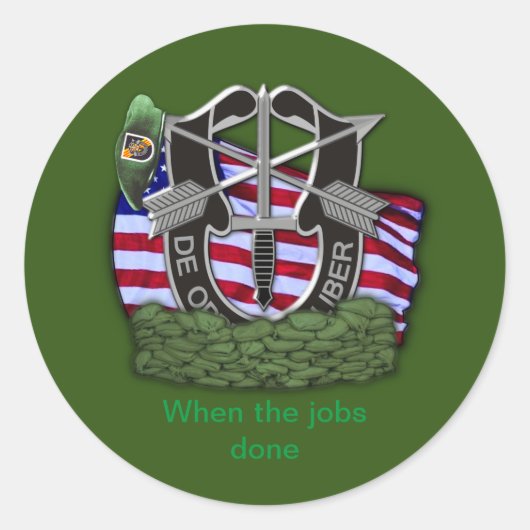 第5次特殊部隊グループグリーンベレーツベトナムクラ ラウンドシール (正面)