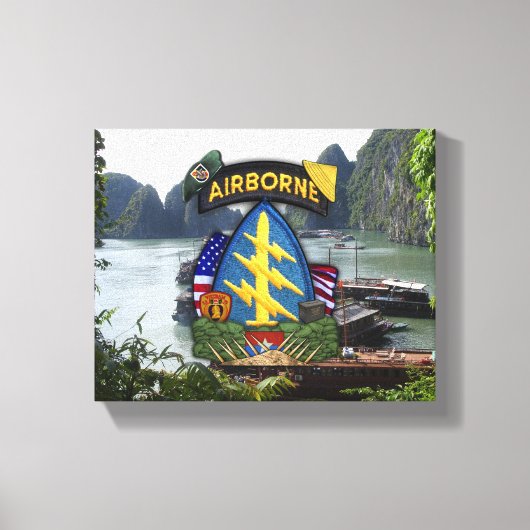 第5次特殊部隊sfgグリーンベレーツナム戦争プリント キャンバスプリント (正面)