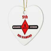第5歩兵部隊(機械化される) "赤いダイヤモンド" セラミックオーナメント (左)