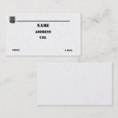 第5特殊部隊は獣医の抜け目がない名刺を分けます 名刺 (正面/裏面)