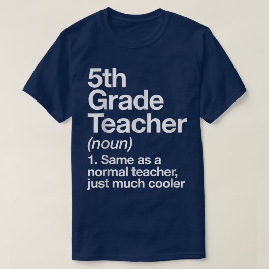 第5等級先生定義おもしろい新学期 Tシャツ (デザイン正面)