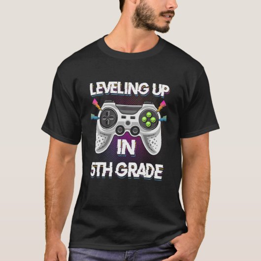 第5級のビデオゲームTees Sでレベルアップ Tシャツ (正面)