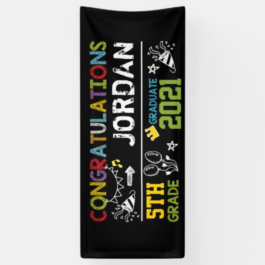 第5級卒業バナー 横断幕 (縦)