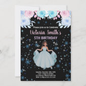 第5紫フローラプリンセス誕生日招待状 招待状 (正面)
