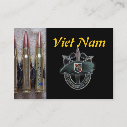 第5緑色のベレー帽の特殊部隊のトレーディングカード 名刺 (正面)