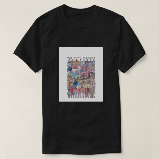 第5要素チームイラストレーション図 Tシャツ (デザイン正面)