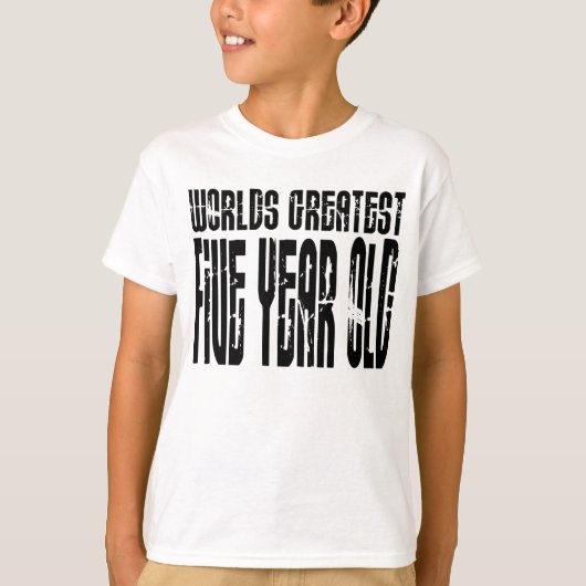 第5誕生会の世界のすばらしい5歳児 Tシャツ (正面)