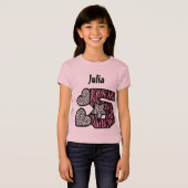 第5誕生日のシマウマのストライプ5年40F Tシャツ (正面フル)