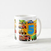 第5誕生日の建築のトラック コーヒーマグカップ (正面右)
