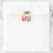 第5誕生日のSleepoverのTシャツおよびギフト ラウンドシール (バッグ)