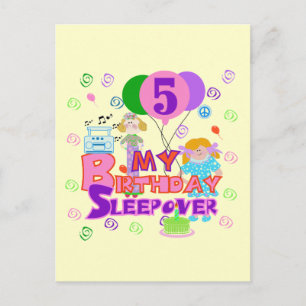 第5誕生日のTシャツとギフト ポストカード