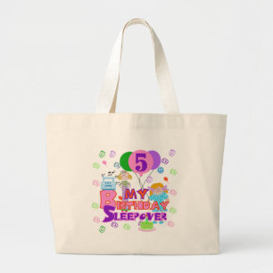 第5誕生日のTシャツとギフト ラージトートバッグ