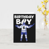 第5誕生日アイスホッケーボーイ5歳ホッケー遊 カード (黄色い花)