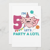 第5誕生日アクソロテルファイブ歳の甘いアクソロtls 招待状 (正面/裏面)