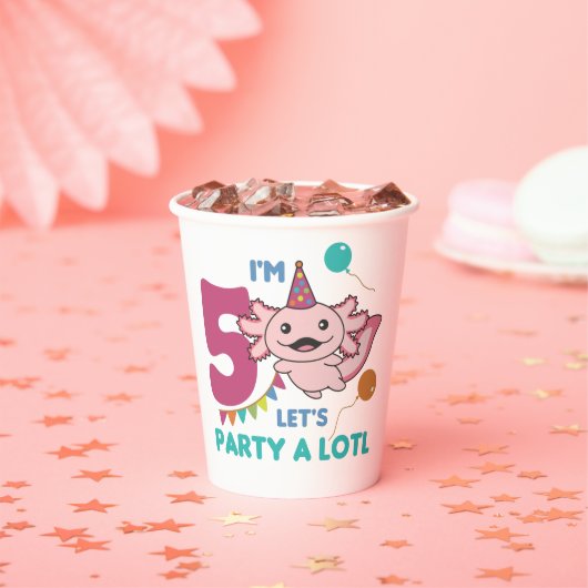第5誕生日アクソロテルファイブ歳の甘いアクソロtls 紙コップ (インサイチュ)
